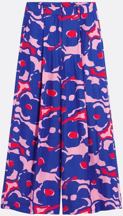La Redoute Collections Bedrukte broek met wijde pijpen en figuurnaden