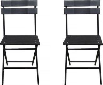 Habitat & Jardin Silla de jard&iacute;n negro 45 x 40 x 79 cm