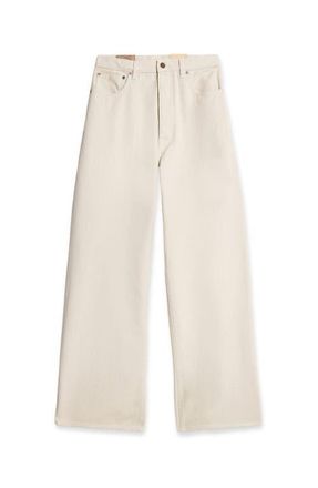 Fortela Jaron Wide-Leg Bull Cotton Trousers in Natural at Nordstrom, Size 27 Eu