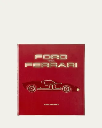 Graphic Image Ford vs. Ferrari Leather-Bound Book by John Starkey
