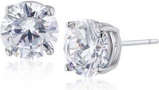 Jardin 8mm Cubic Zirconia Stud Earrings in Clear Silver at Nordstrom Rack