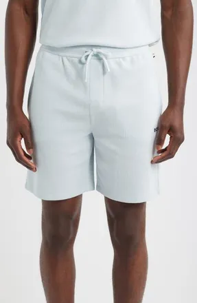 BOSS Waffle Knit Shorts in Open Blue at Nordstrom, Size Xx-Large