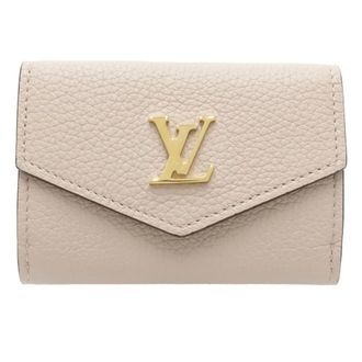 Louis Vuitton Grayish Leather Wallet (Tri-Fold) (Pre-Owned)