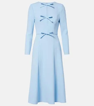 Carolina Herrera Bow-detail cr&ecirc;pe midi dress