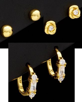Argento Vivo Pack Of 3 Ear Party Earrings