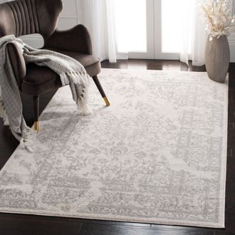 Safavieh Adirondack Machine Made Area Rug, Ivory / Silver Traditional Style Easy Care