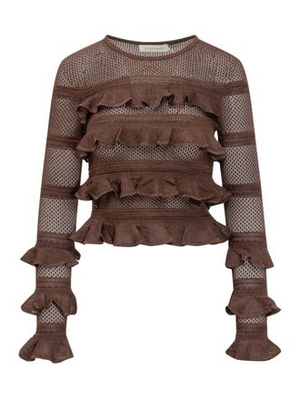 Zimmermann Zimmermann Knit Top With Ruffles