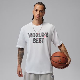 Nike Jordan Mens Jordan Brooklyn T-Shirt in White | IR2119-100