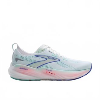 Brooks Womens Glycerin Gts 22 Shoe In White/limpet Shell/amparo Blue