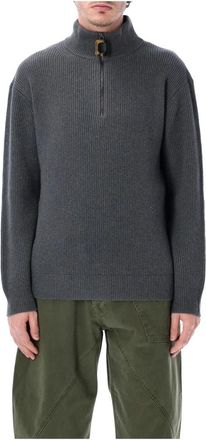 J.W.Anderson Half Zip Jumper - Heren - Coltruien - Grijs - L - Katoen - Truien & Vesten