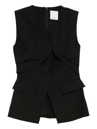 Acler Bewick top - women - Polyester/Viscose/Lyocell/Wool/Elastane/Polyester - 14 - Black