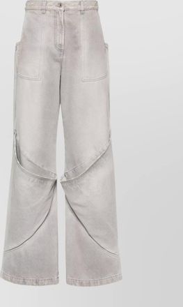 The Attico wide-leg denim cotton jeans