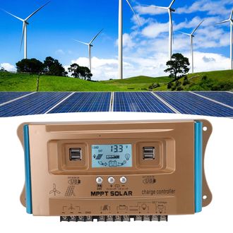 Infinite Controlador Mppt H&iacute;brido Solar/e&oacute;lico De 360 W, 30 A, 10 A, 12 V-60 V, Abs-aluminio, Para Alumbrado P&uacute;blico Adicional