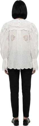 Dolce & Gabbana Womens White Cotton Blouse