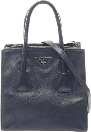 Prada Pre-owned Handbags, female, Blue, Size: ONE SIZE Pre-owned Leather Handbag