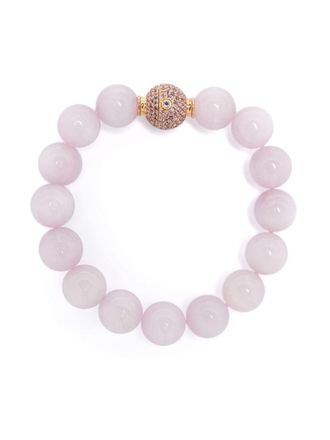 Octavia Elizabeth 18CT yellow gold Orb kunzite amethyst bracelet - women - Amethyst/18kt Yellow Gold/Kunzite - One Size - Pink