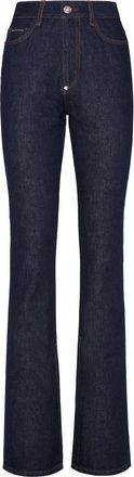 Philipp Plein Denim Broek Flare Fit Chains - Dames - Flared Jeans - Blauw - W25 - Denim - Jeans
