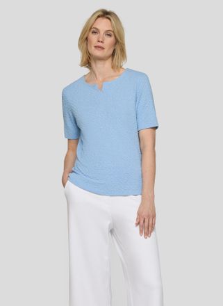 Rabe T-Shirt RABE, Damen, Gr. 36, ozean, Jersey, Obermaterial: 75% Viskose, 20% Polyester, 5% Elasthan, unifarben, normal h&uuml;ftbedeckend, Rundhals, Shirts T