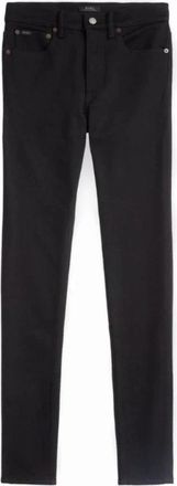Polo Ralph Lauren Mid-Rise Straight-Leg Jeans - Dames - Slim Fit Jeans - Zwart - W25 - Katoen - Jeans
