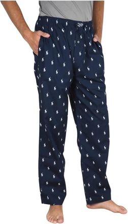Ralph Lauren Polo Ralph Lauren heren blauwe pyjama - S- NAV - Heren - Straight fit broeken - Blauw - M - Katoen - Broeken