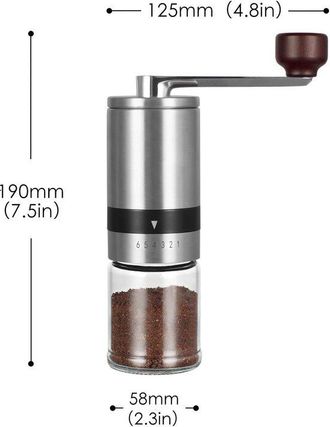 OEM Molinillo De Caf&eacute; Manual, Ajuste Externo De La Molienda, Molinillo De Caf&eacute; C&oacute;nico De Cer&aacute;mica, Molienda R&aacute;pida, Port&aacute;til, Regalo De Cumplea&ntilde;os