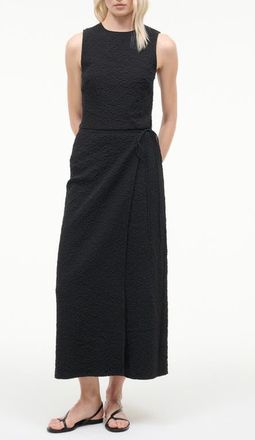 Staud Nema Smock Midi Dress in Black at Nordstrom, Size X-Large