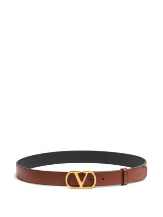 Valentino Garavani 30mm VLogo Signature riem - Bruin