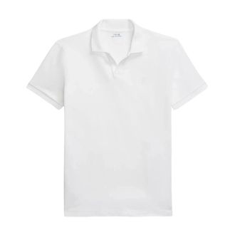 Ralph Lauren Tops, Heren, Wit, M, Katoen, Wit poloshirt Custom Slim Fit
