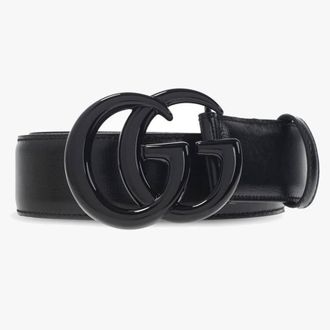 Gucci GG Marmont Buckle Wide Leather Belt, Size 80 cm