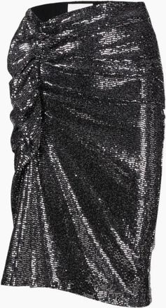 Isabel Marant Dolene Rok - Dames - Midirokken - Grijs - S - Nylon - Rokken