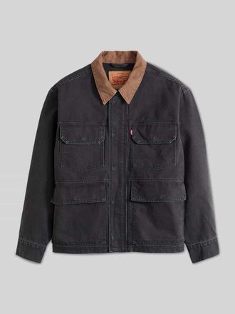 Levi's Relaxed Fit Jeansjacke aus reiner Baumwolle mit aufgesetzten Taschen in Black, Gr&ouml;&szlig;e XXL