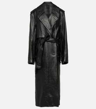 Balenciaga Cocoon leather trench coat