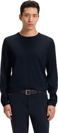 HUGO BOSS Mens Leno-P Knit Crewneck Sweater in Dark Blue Wool - Size X-Large