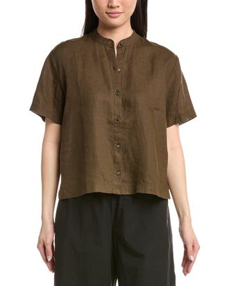 Eileen Fisher Eileen Fisher Mandarin Collar Linen Shirt