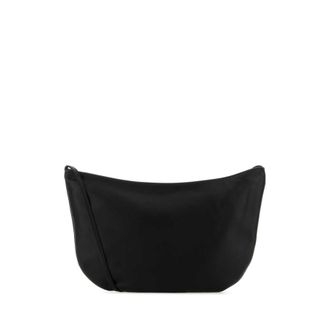 The Row Black Leather Izzy Crossbody Bag
