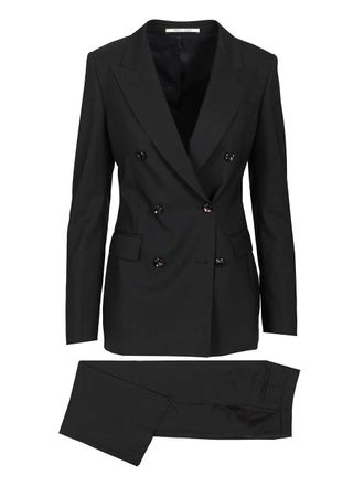 Tagliatore Paris Double-Breasted Suit Abiti Grey-Donna