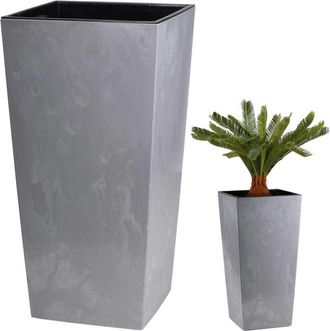 OEM Maceta De Hormig&oacute;n Gris Porto H68x35x35 Cm