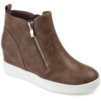 Journee Collection Women & apos;s Pennelope Medium and Wide Width Wedge Sneakers