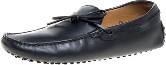 Tod's Tods Black Leather Gommino Driving Bow Loafers