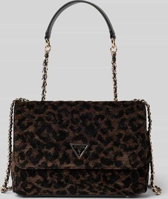 Guess Handtasche mit Label-Detail Modell GIULLY in Dunkelbraun, Größe 1