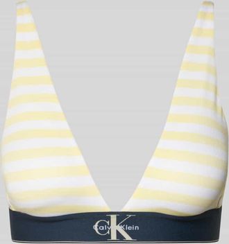 Calvin Klein Underwear Bralette mit elastischem Label-Bund in Hellgelb, Gr&ouml;&szlig;e XL