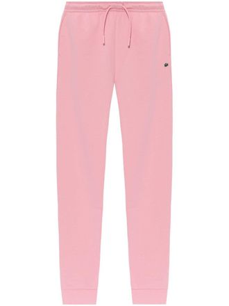 Lacoste logo-embroidered cotton track pants - Pink