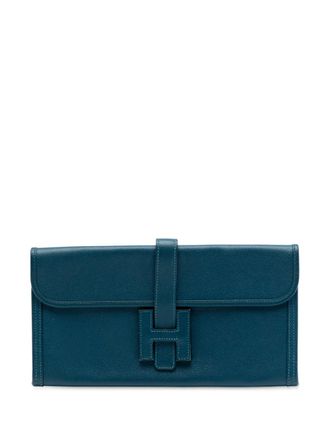 Herm&egrave;s Clutch Jige Elan 29 in pelle Epsom 2013 - Blu