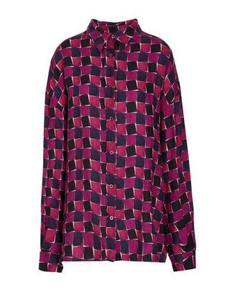 8 by YOOX PRINTED LINEN OVERSIZE SHIRT