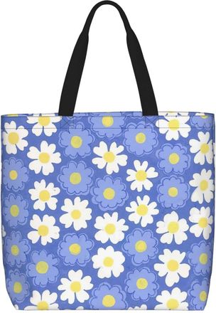 Generic Women Handbag Cute Flower Print Handbag Reusable Print Shoulder Bags, For Daily, School, Christmas, Gym, Birthday