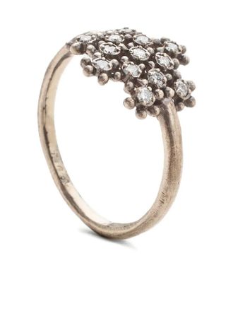 Isamu Noguchi 14K white gold Neige diamond floral ring - women - Diamond/14kt White Gold - 53