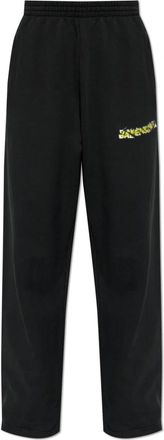 Balenciaga Wide-leg joggingbroek - Heren - Sweatpants - Zwart - M - Katoen - Broeken