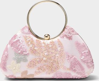 Simons Womens Sequined flower minaudi&egrave;re