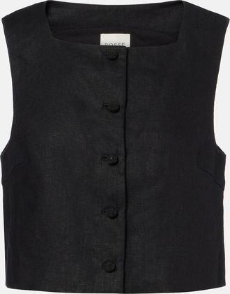 Possé Rio linen crop top