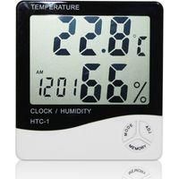 OEM Term&oacute;metro-higr&oacute;metro Electr&oacute;nico Lcd, Pantalla Digital De Temperatura Y Humedad, Estaci&oacute;n Meteorol&oacute;gica Para Interiores Y Exteriores, Reloj Htc-1 (bl
